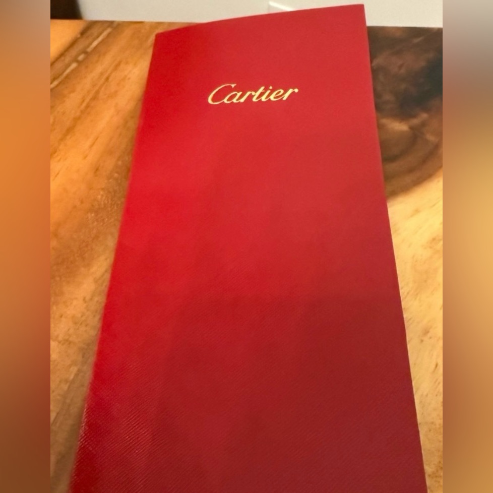 Cartier Portfolio Card Receipt Gift Card Holder Booklet